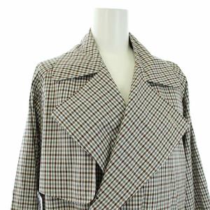 オーラリー AURALEE FINX WEATHER CLOTH CHECK BIG TRENCH COAT