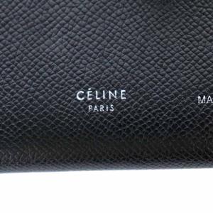 CÉLINE ブラック レザー 二つ折り財布 マルチファンクション セリーヌ CELINE マルチファンクション 財布 二つ折り レザー