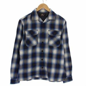 ダブルアールエル　オンブレチェック　シャツ　M RRL ダブルアールエル 復刻 オンブレ チェック シャツ レッド系