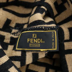 FENDI ズッカ柄 ビーニー ニット帽 FENDI 】ズッカ柄 ビーニー ニット帽 ベージュ グレー｜Yahoo!フリマ