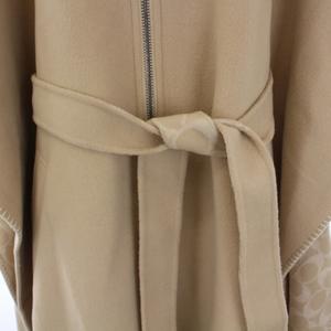 未使用品 コーチ COACH WOOL CAPE ジップウールコート ポンチョ ロング