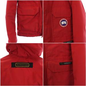 カナダグース 旧ロゴ フード マウンテンパーカー コットン/ナイロン レッド M ジュンヤワタナベマン コムデギャルソン×カナダグースJUNYA WATANABE