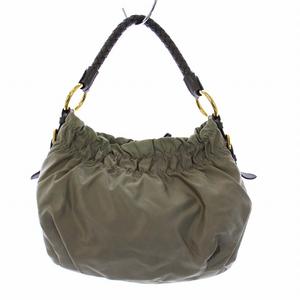 プラダ PRADA ハンドバッグ ワンハンドル ナイロン レザー リボン 