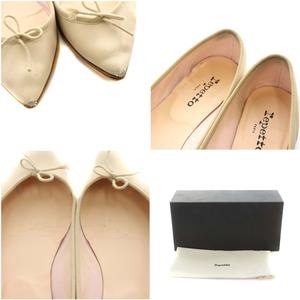 Repetto ベージュ ポインテッドトゥ フラットシューズ