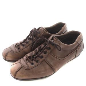プラダ PRADA ドライビングシューズ レザー スニーカー 6 26.5cm