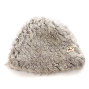 モンクレール MONCLER ニット帽 ニットキャップ ラビットファー ロゴ 