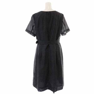 BURBERRY黒 レース 膝丈ドレス 短袖