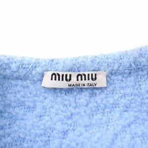 ミュウミュウ miumiu カーディガン ウール レタード ワッペン 38 7 S  