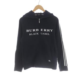 BURBERRY BLACK LABEL エンブレムロゴ ジップスウェット