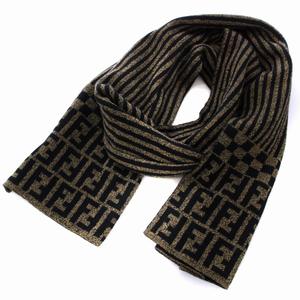フェンディ FENDI マフラー ストール ストライプ ズッカ柄 イタリア製  
