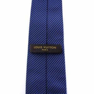 LOUIS VUITTON シルク ネクタイ ネイビー LOUIS VUITTON(ルイヴィトン) / ネクタイ/シルク100％/青