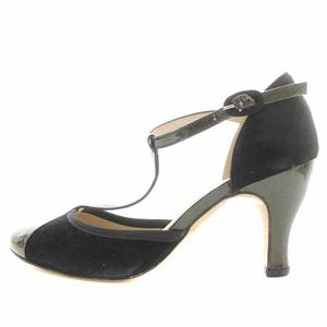 レペット Repetto T字ストラップパンプス エナメル スエード 切替 