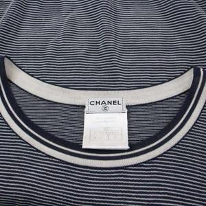 CHANEL ストライプ 半袖Tシャツ 38