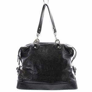 セリーヌ CELINE ノーティル ハンドバッグ コーティングレザー 黒 