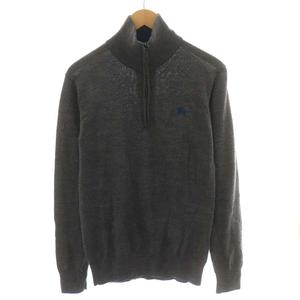 BURBERRY BLACK LABEL グレー ハーフジップ ニットセーター 2F81CAFF-62BA-42BC-97D2-
