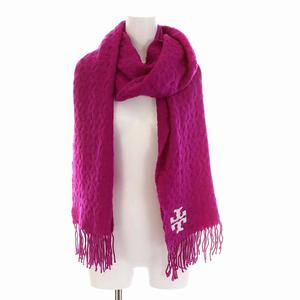 未使用品 トリーバーチ TORY BURCH マフラー ストール ウール ロゴ刺繍