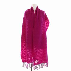 未使用品 トリーバーチ TORY BURCH マフラー ストール ウール ロゴ刺繍