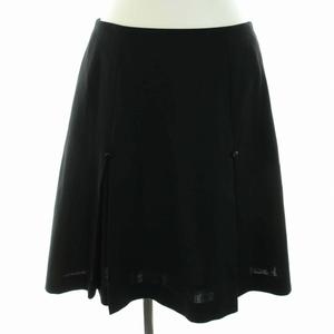 フォクシー FOXEY ボックスプリーツ スカート ミニ 37155 38 S 黒 