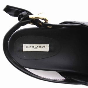 【美品】UNITED ARROWS クロス バックベルト サンダル スタッズ　黒 ユナイテッドアローズ UNITED ARROWS クロス バックベルト
