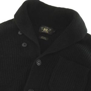 ダブルアールエル RRL カーディガン ショールカラー リネン混 麻混 M