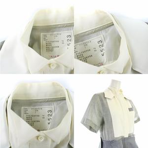 サカイ sacai 21SS Suiting Dress ドッキングデザインシャツワンピース 