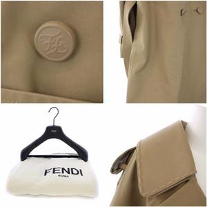 新品 FENDI　ベージュコットントレンチコート ベージュ系 FENDI(フェンディ) トレンチコート(レディース) - 海外通販