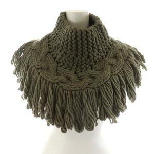 【美品】HYKE ハイク ネックウォーマー CABLE NECK WARMER ハイク HYKE CABLE NECK WARMER ネックウォーマー フリンジ