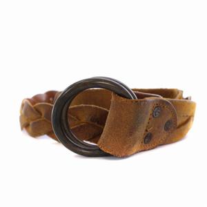 RRL リングベルト　サイズ34 Double RL(RRL) LEATHER RING BELT Black #2 リングベルト