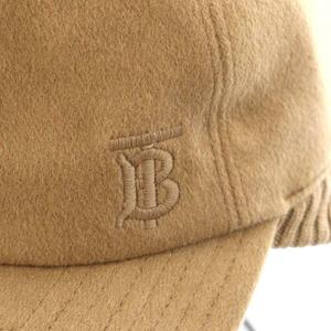 バーバリー BURBERRY TBロゴ キャップ 帽子 ウール カシミヤ ロゴ刺繍