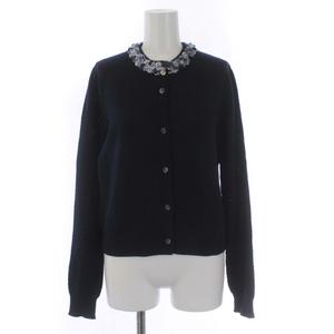 ミュウミュウ miumiu 2015年製 ニットカーディガン 長袖 ビジュー  