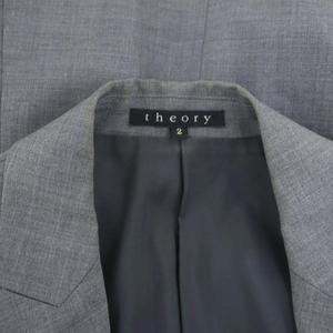 theory セオリー ウール テーラードジャケット グレー サイズ0 美品】Theory セオリー 定番 テーラードジャケット ブレザー