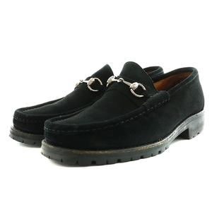 グッチ GUCCI ホースビット ローファー スエード 42 27.0cm 黒 