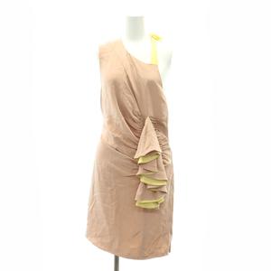 ブルマリン Blumarine ワンピース ミニ ノースリーブ フリル シルク  