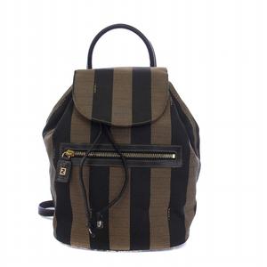 FENDI（フェンディ） ヴィンテージ ペカンストライプ PVC リュック 