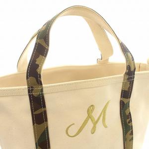 美品 LLBEAN イニシャル S 2way キャンバス バッグ ゴールド