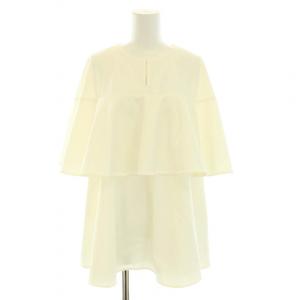 yori フリル付きホワイトシャツ 半袖 yori 新品タグ付 白