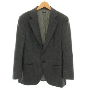 ジョルジオアルマーニダークグレー チェック柄 テーラードジャケット