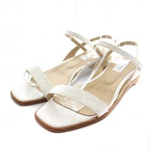 未使用品 ペリーコ PELLICO SUNNY サンダル 型押しレザー スクエアトゥ 