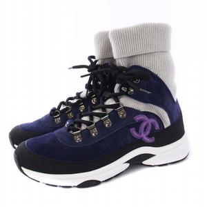 シャネル CHANEL 23AW ソックス スニーカー ココマーク スエード 