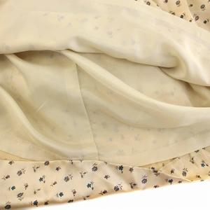 ハナエモリ HANAE MORI サテン ワンピース ひざ丈 小花柄 シルク