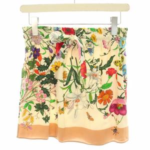 グッチ GUCCI フローラ スカート ミニ フレア イージー 花柄