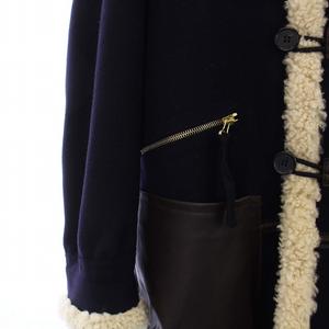 マルニ MARNI ダッフルコート アウター ミドル丈 フード ムートン切替 