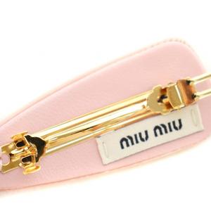 ミュウミュウ miumiu ヘアアクセサリー バレッタ ヘアクリップ ロゴ 