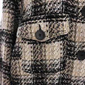【新品未使用】ZARA ジャケット ツイード チェック柄 Sサイズ ZARA ザラ ジャケット チェック柄 ツイード モノトーン 黒