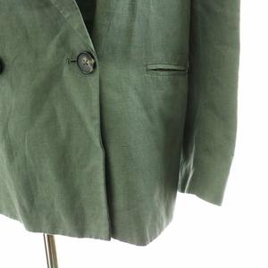 【美品】ZARA ダークグリーンテーラードジャケット EUR36 ZARA ダークグリーン テーラードジャケット 総裏 大きいサイズ