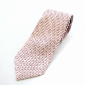 ルイヴィトン LOUIS VUITTON ネクタイ シルク 総柄 ロゴ レギュラータイ ピンク グレー /TK ■OH メンズ