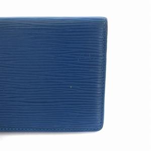 ルイヴィトン LOUIS VUITTON エピ ポルト2 カルト ヴェルテカル パスケース カードケース 名刺入れ レザー 青 ブルー M63205 /TK ■OH レディース