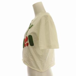 グッチ GUCCI Tシャツ 半袖 チェリー刺繍 カットソー カットオフ XS 白 