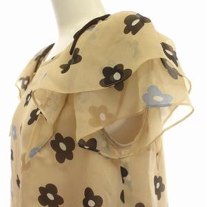 ☆未使用級☆M'S GRACY エムズグレイシー 花柄 リボン 半袖ブラウス エムズグレイシー M'S GRACY シャツ ブラウス 半袖 花柄