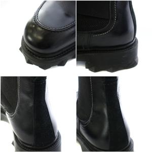 Salvatore Ferragamo◇履きジワ有/ヴァラ金具/サイドゴアブーツ/BLK